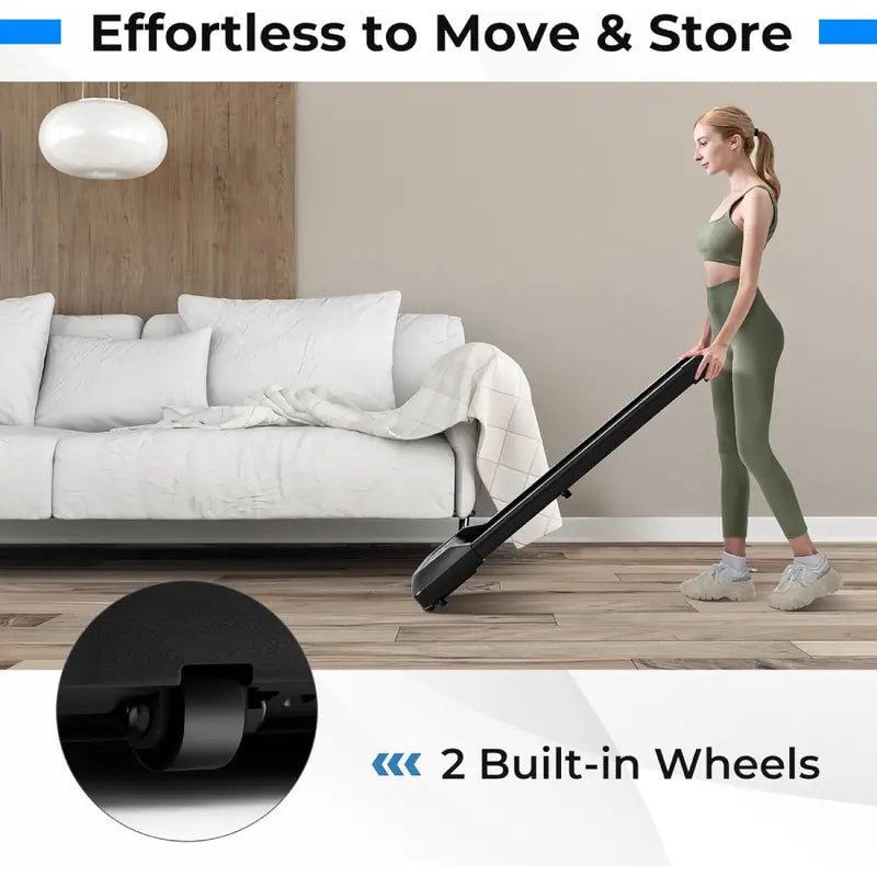 Costway - Walking Pad , 2 in 1 under Desk Treadmill for Home and Office, Walking Pad Treadmill under Desk with 265 Lbs Capacity, LED Display, Remote Control (No Battery Provided), Portable Treadmill for Walking and Jogging
