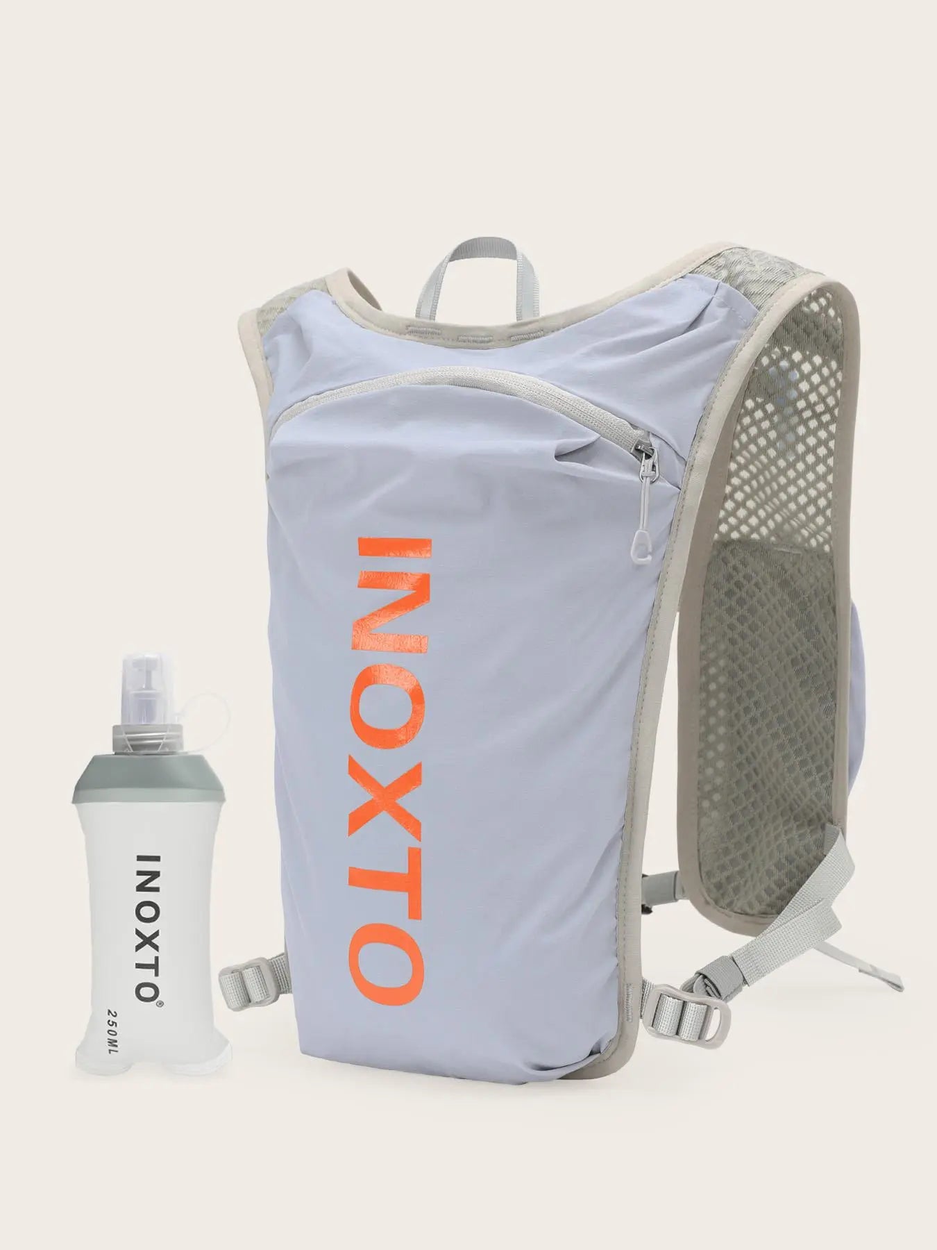 Sporty Unisex'S Letter Print 1.5L Hydration Vest Backpack, Gym Bag, Waterproof Lightweight Contrast Mesh Sheer Zipper Running Vest Bag, Back-To-School Bag, Sport Bag for Hiking Running Cycling Fishing Pickleball Tennis, Gym Bag, Running Vest