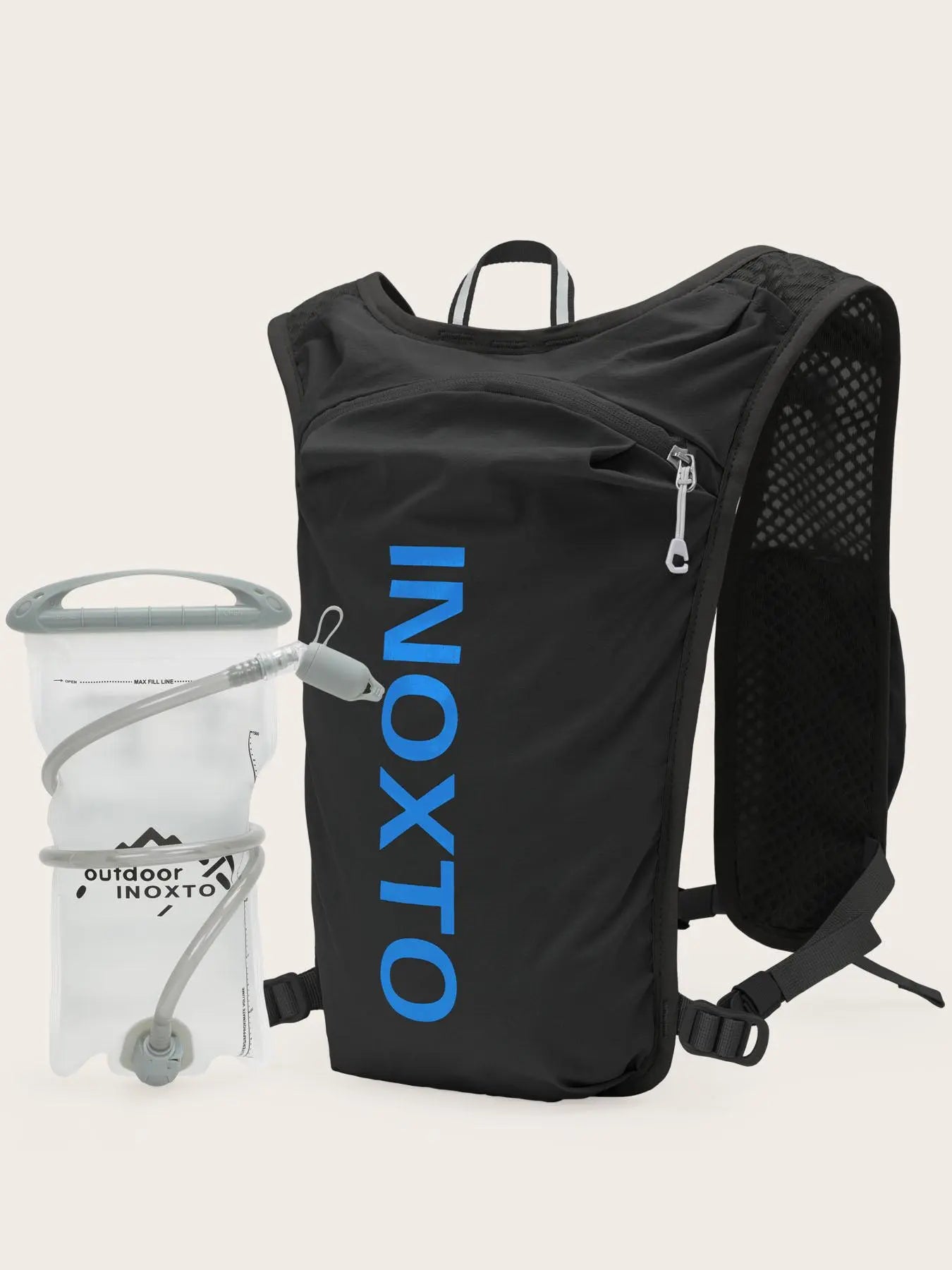 Sporty Unisex'S Letter Print 1.5L Hydration Vest Backpack, Gym Bag, Waterproof Lightweight Contrast Mesh Sheer Zipper Running Vest Bag, Back-To-School Bag, Sport Bag for Hiking Running Cycling Fishing Pickleball Tennis, Gym Bag, Running Vest