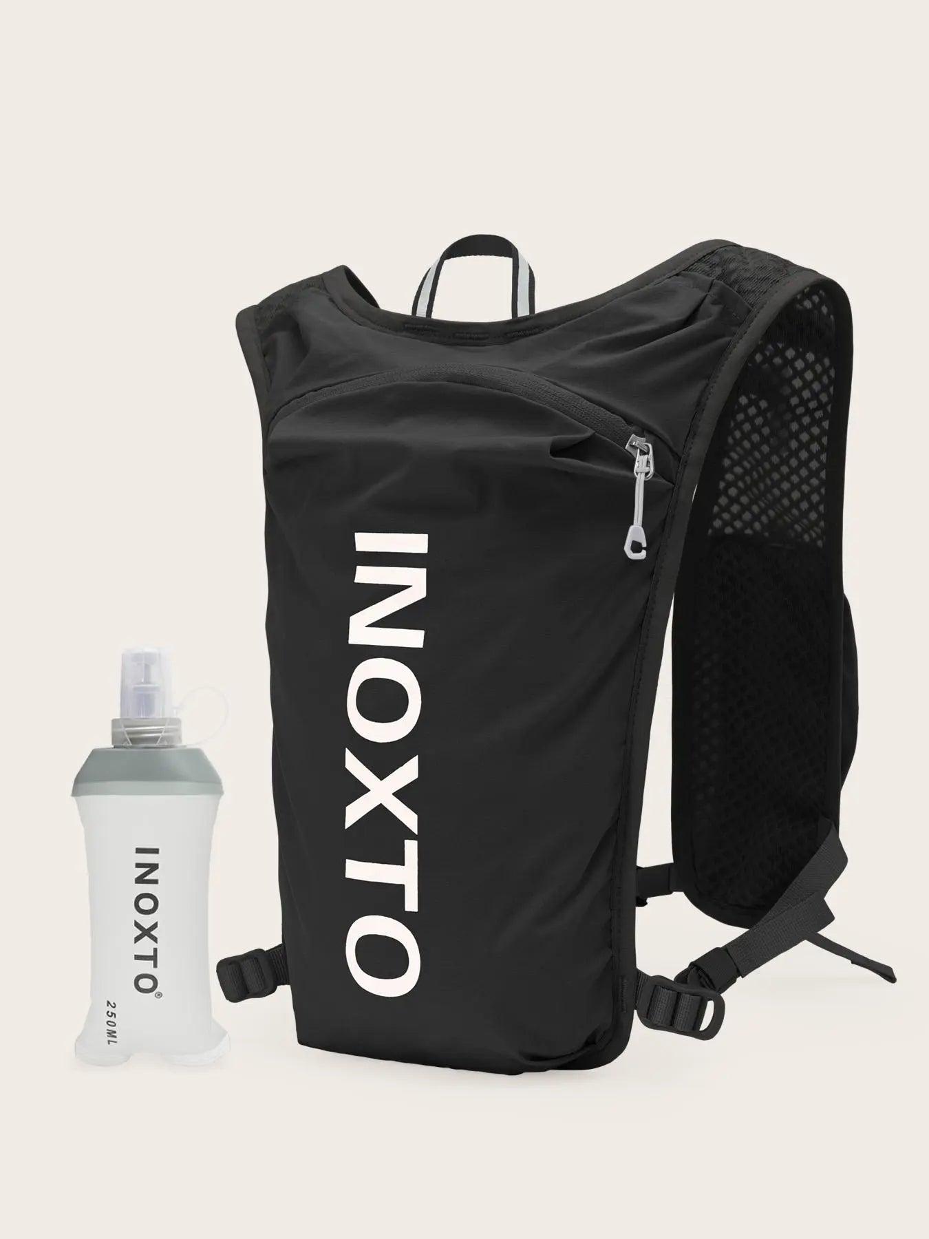 Sporty Unisex'S Letter Print 1.5L Hydration Vest Backpack, Gym Bag, Waterproof Lightweight Contrast Mesh Sheer Zipper Running Vest Bag, Back-To-School Bag, Sport Bag for Hiking Running Cycling Fishing Pickleball Tennis, Gym Bag, Running Vest