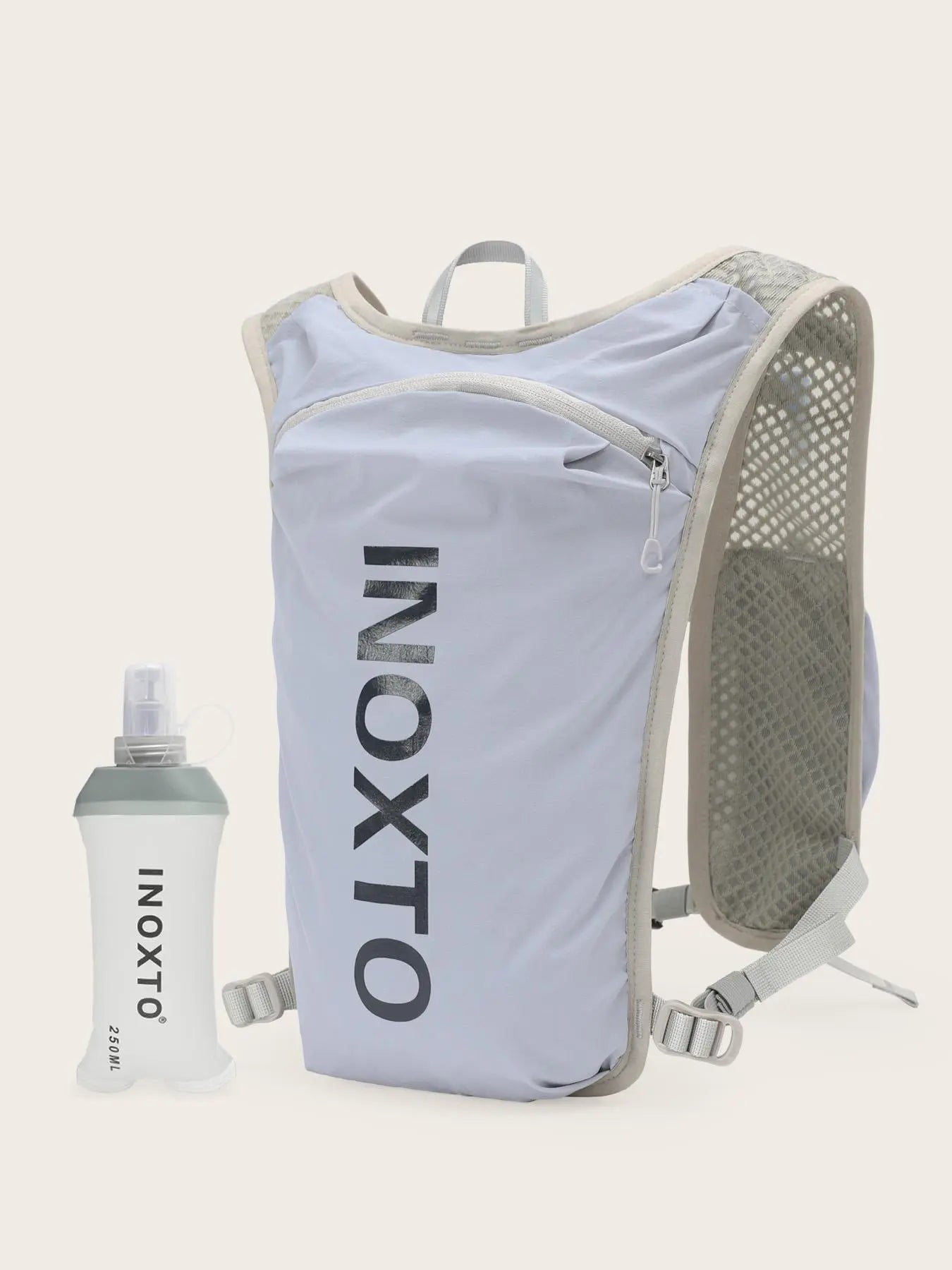 Sporty Unisex'S Letter Print 1.5L Hydration Vest Backpack, Gym Bag, Waterproof Lightweight Contrast Mesh Sheer Zipper Running Vest Bag, Back-To-School Bag, Sport Bag for Hiking Running Cycling Fishing Pickleball Tennis, Gym Bag, Running Vest