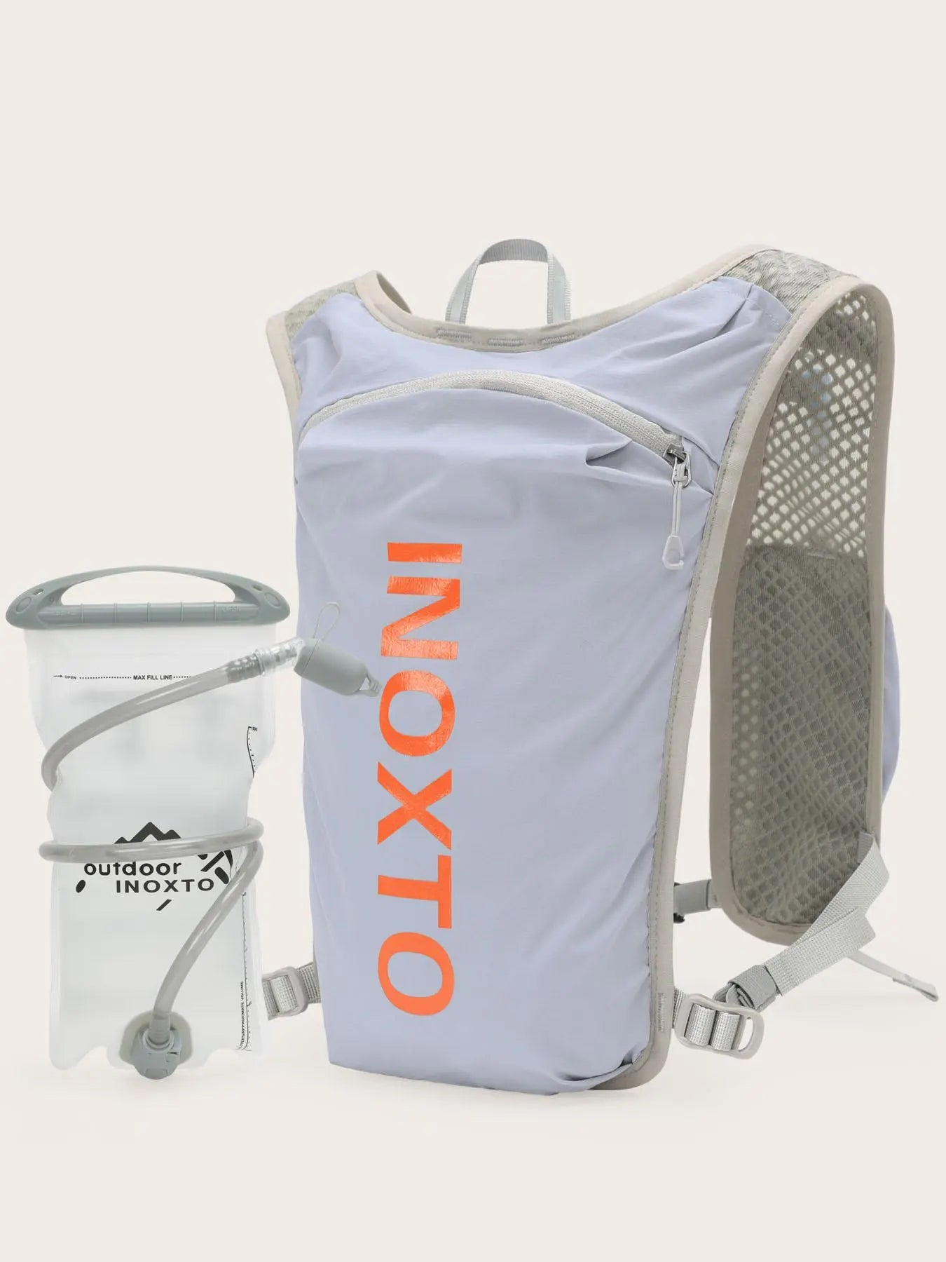 Sporty Unisex'S Letter Print 1.5L Hydration Vest Backpack, Gym Bag, Waterproof Lightweight Contrast Mesh Sheer Zipper Running Vest Bag, Back-To-School Bag, Sport Bag for Hiking Running Cycling Fishing Pickleball Tennis, Gym Bag, Running Vest