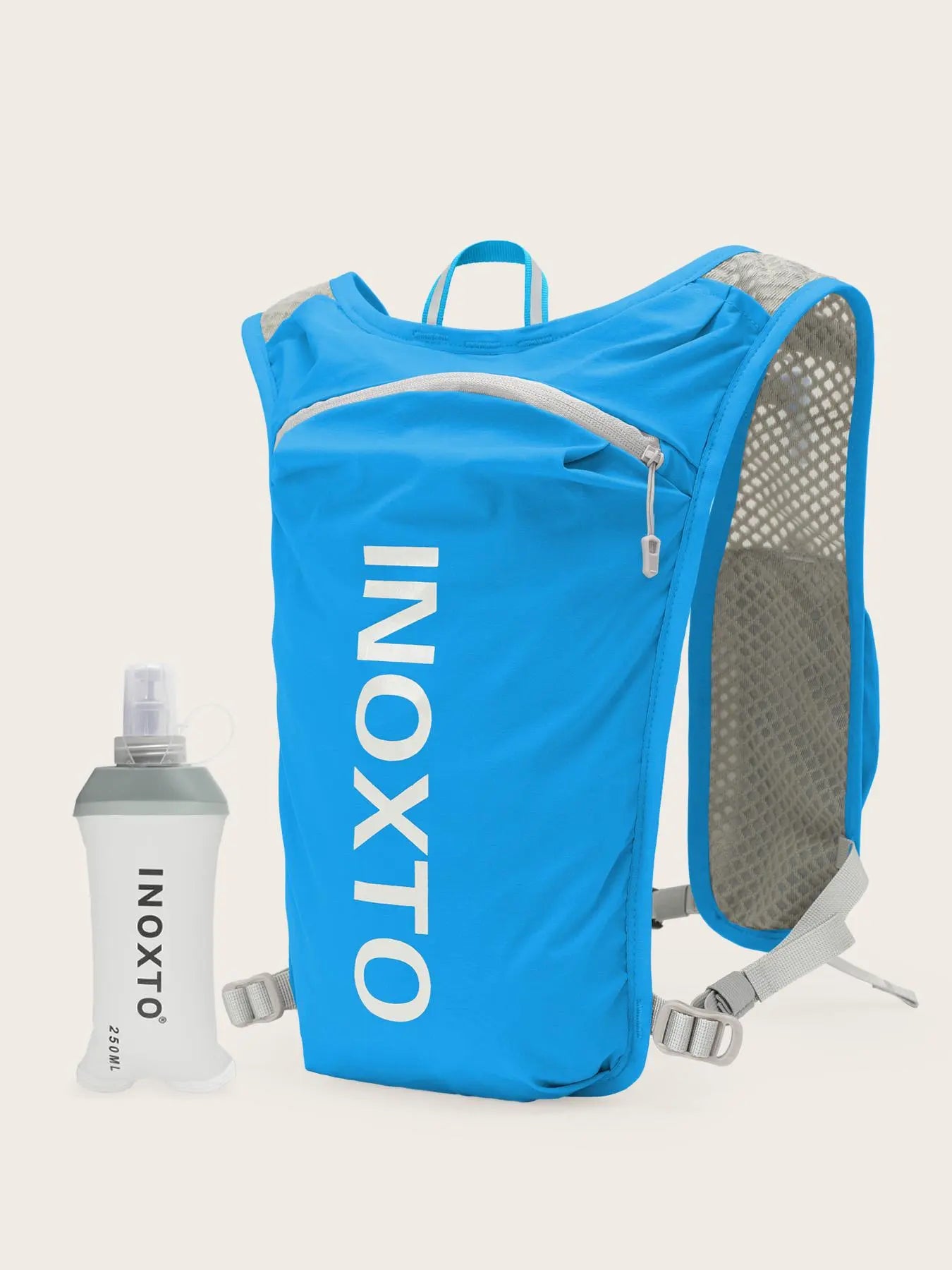 Sporty Unisex'S Letter Print 1.5L Hydration Vest Backpack, Gym Bag, Waterproof Lightweight Contrast Mesh Sheer Zipper Running Vest Bag, Back-To-School Bag, Sport Bag for Hiking Running Cycling Fishing Pickleball Tennis, Gym Bag, Running Vest