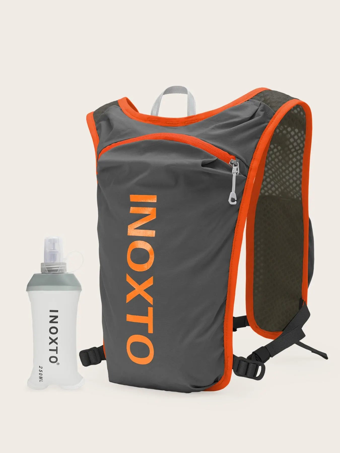 Sporty Unisex'S Letter Print 1.5L Hydration Vest Backpack, Gym Bag, Waterproof Lightweight Contrast Mesh Sheer Zipper Running Vest Bag, Back-To-School Bag, Sport Bag for Hiking Running Cycling Fishing Pickleball Tennis, Gym Bag, Running Vest