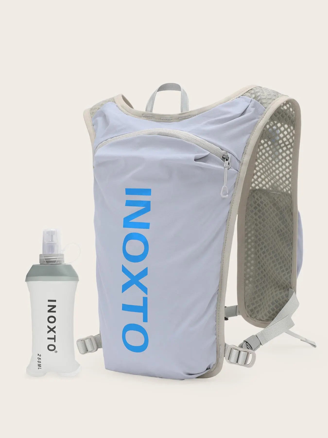 Sporty Unisex'S Letter Print 1.5L Hydration Vest Backpack, Gym Bag, Waterproof Lightweight Contrast Mesh Sheer Zipper Running Vest Bag, Back-To-School Bag, Sport Bag for Hiking Running Cycling Fishing Pickleball Tennis, Gym Bag, Running Vest