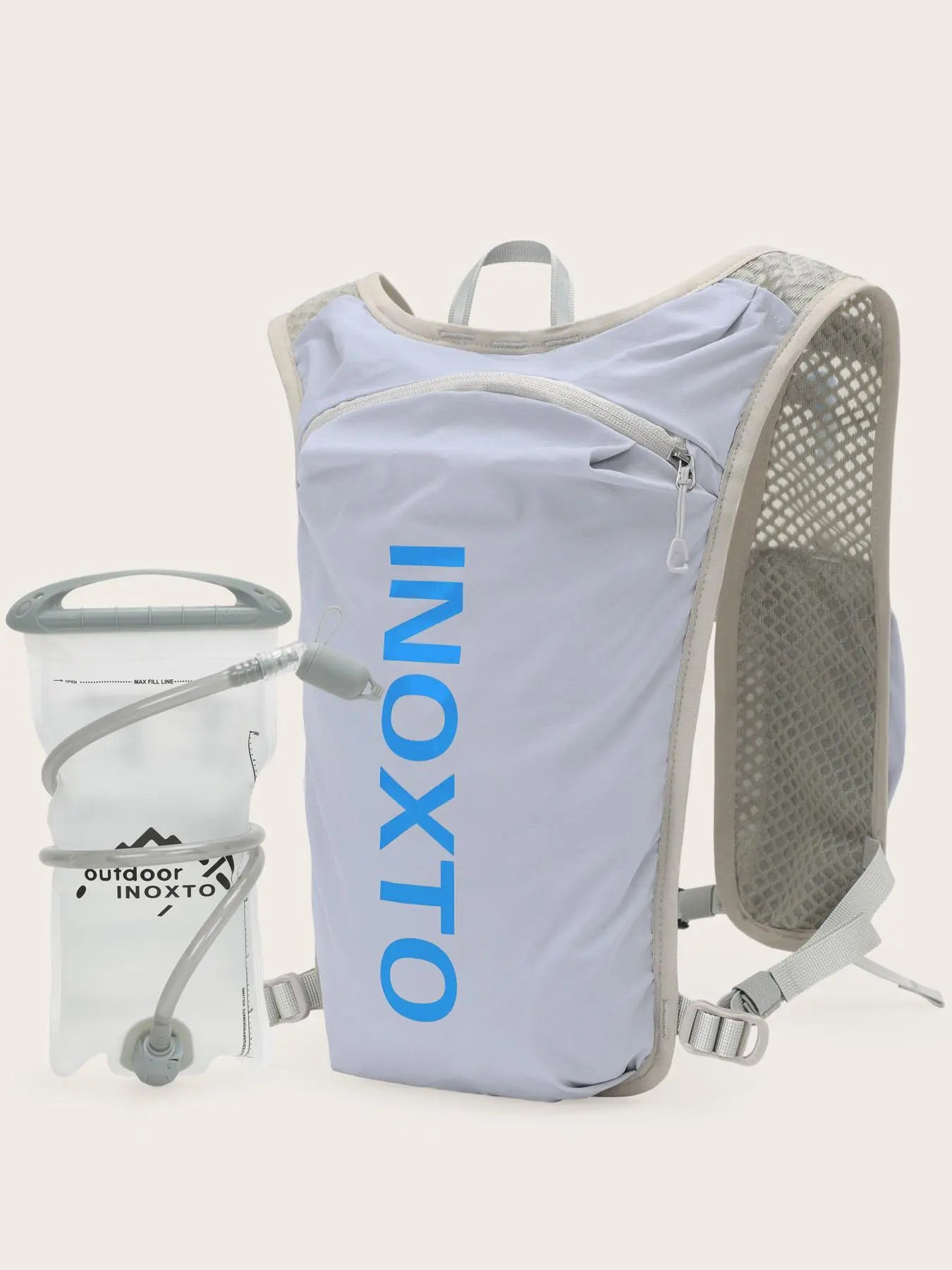 Sporty Unisex'S Letter Print 1.5L Hydration Vest Backpack, Gym Bag, Waterproof Lightweight Contrast Mesh Sheer Zipper Running Vest Bag, Back-To-School Bag, Sport Bag for Hiking Running Cycling Fishing Pickleball Tennis, Gym Bag, Running Vest