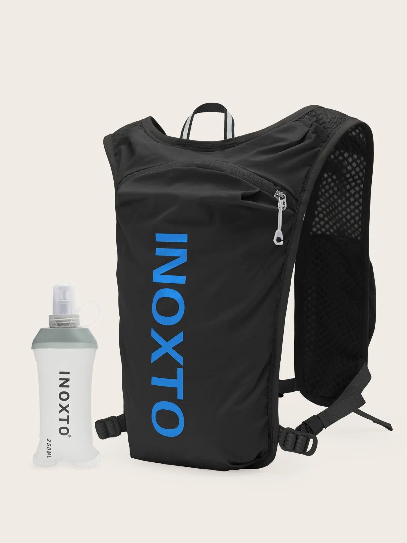 Sporty Unisex'S Letter Print 1.5L Hydration Vest Backpack, Gym Bag, Waterproof Lightweight Contrast Mesh Sheer Zipper Running Vest Bag, Back-To-School Bag, Sport Bag for Hiking Running Cycling Fishing Pickleball Tennis, Gym Bag, Running Vest