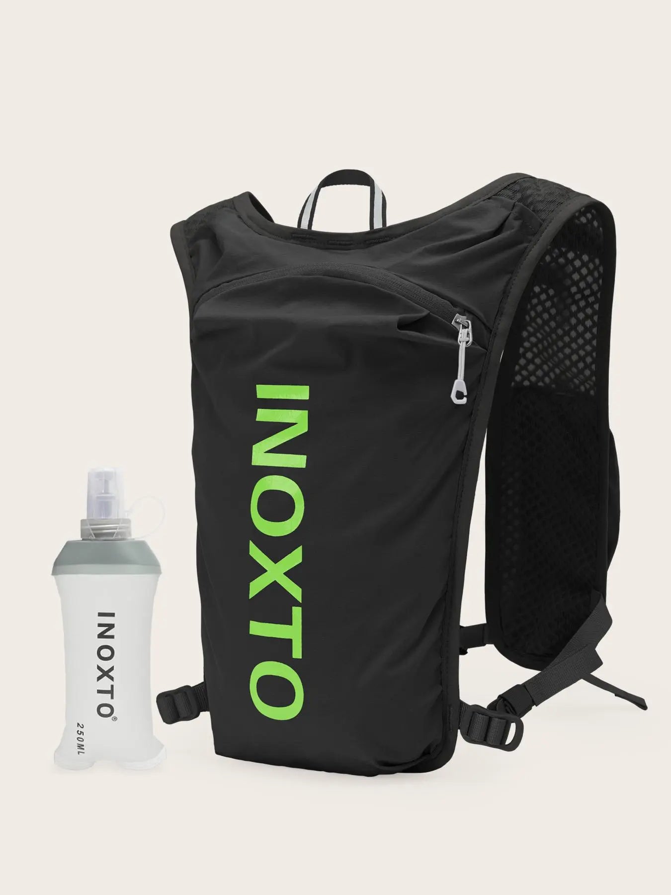 Sporty Unisex'S Letter Print 1.5L Hydration Vest Backpack, Gym Bag, Waterproof Lightweight Contrast Mesh Sheer Zipper Running Vest Bag, Back-To-School Bag, Sport Bag for Hiking Running Cycling Fishing Pickleball Tennis, Gym Bag, Running Vest
