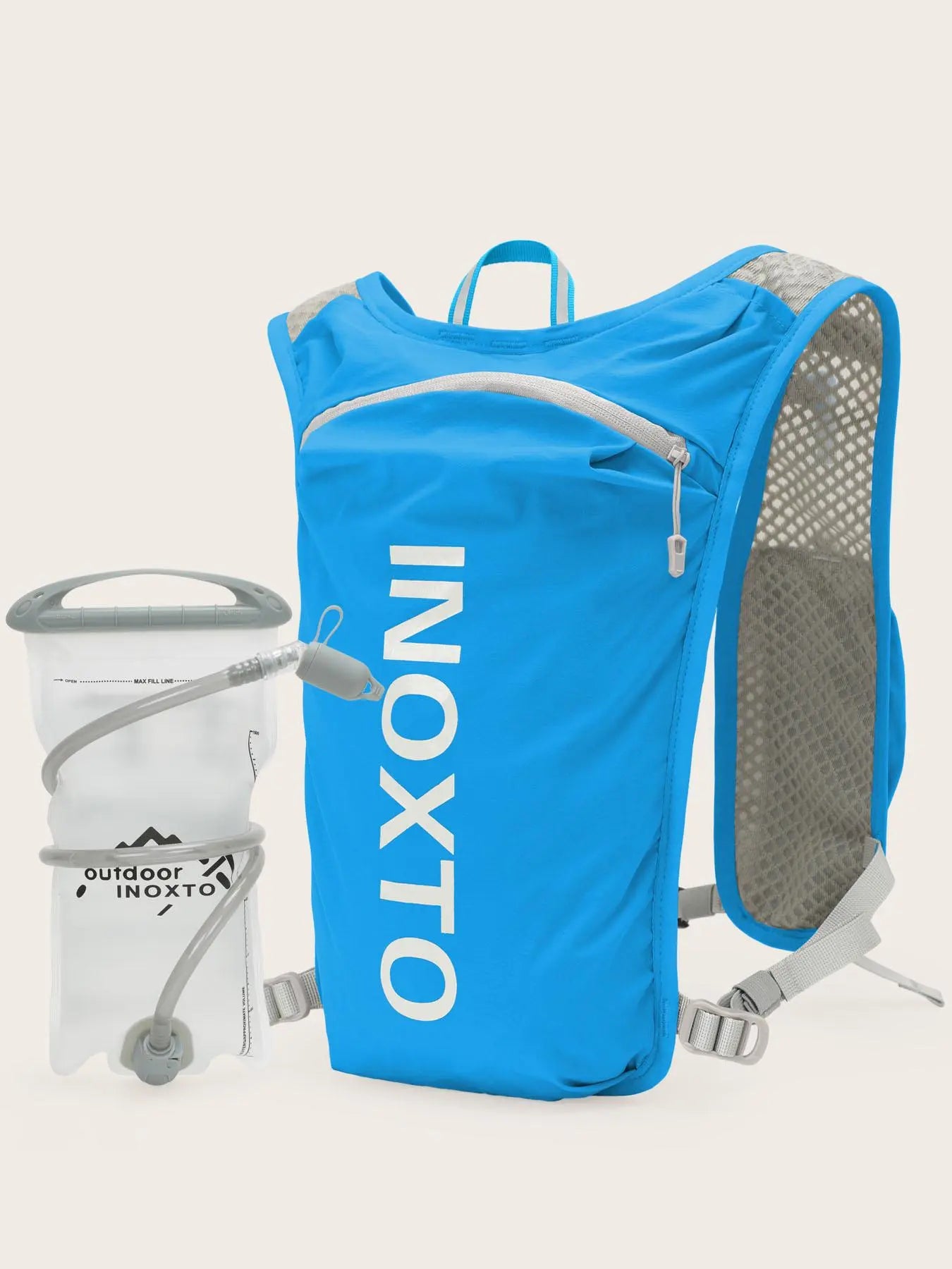 Sporty Unisex'S Letter Print 1.5L Hydration Vest Backpack, Gym Bag, Waterproof Lightweight Contrast Mesh Sheer Zipper Running Vest Bag, Back-To-School Bag, Sport Bag for Hiking Running Cycling Fishing Pickleball Tennis, Gym Bag, Running Vest